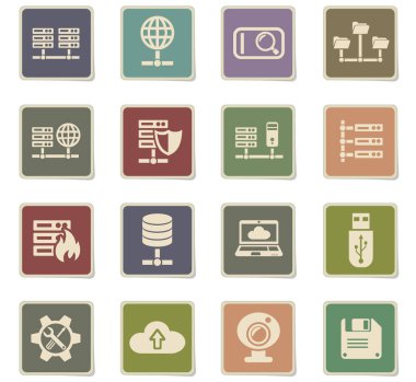 Barındırma sağlayıcısı Icon set