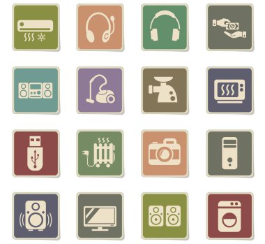 Elektronik süpermarket Icon set