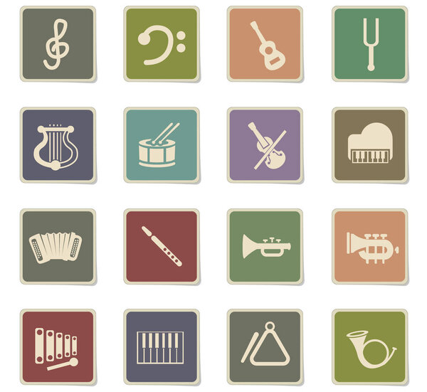 classic instruments icon set