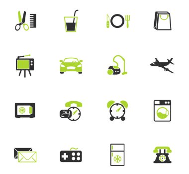 Otel Oda Servisi Icon set