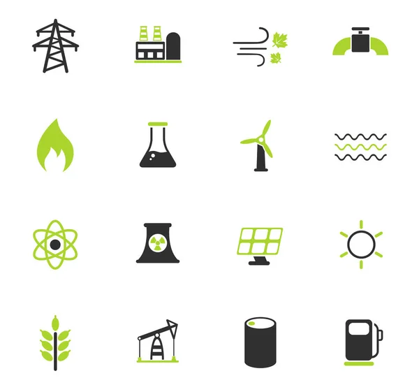 Set icona generazione di energia — Vettoriale Stock
