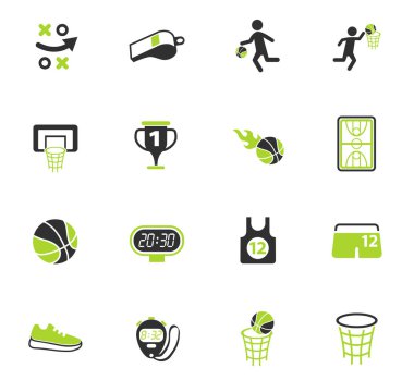 basketbol renk simge seti