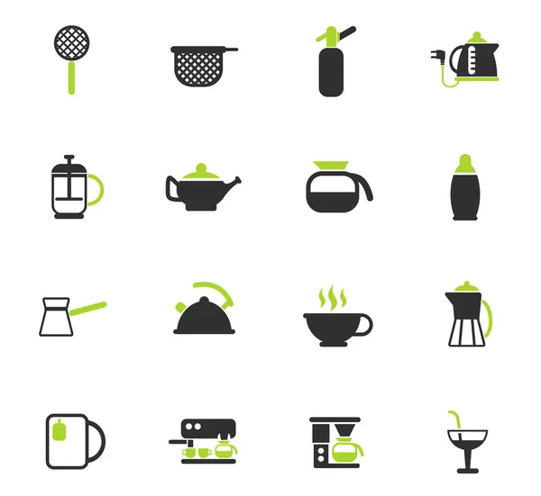 Utensilien für Getränke Icon Set — Stockvektor