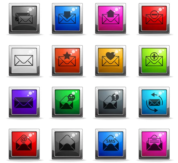 Conjunto de ícones de envelope — Vetor de Stock
