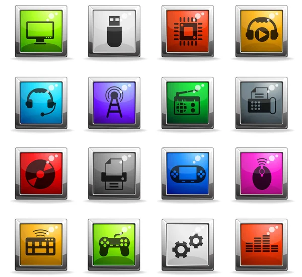 Merhaba tech Icon set — Stok Vektör