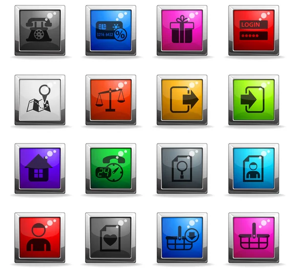 E-commerce interface icon set — Stock Vector