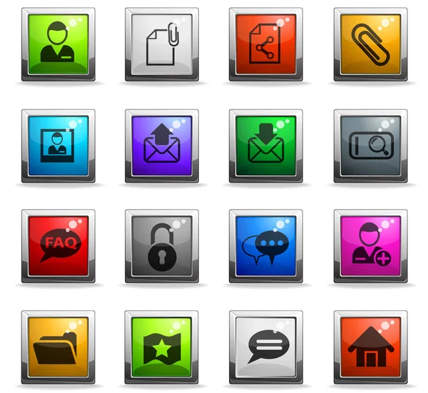 Forum-Schnittstelle Icon Set — Stockvektor