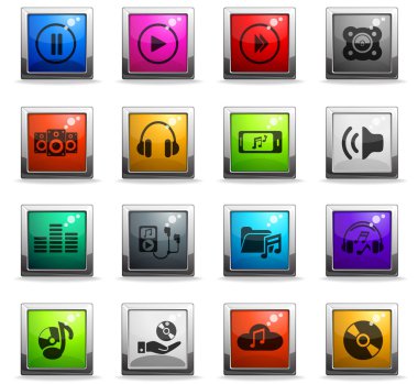 dijital müzik Icon set