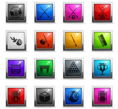 Bilardo Icon set