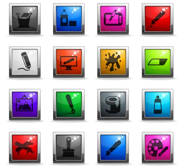 Grafische editor tools pictogramserie — Stockvector