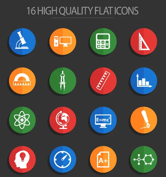 16 ploché ikony — Stockový vektor