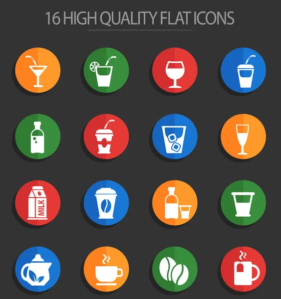 Set de iconos de bebidas — Vector de stock