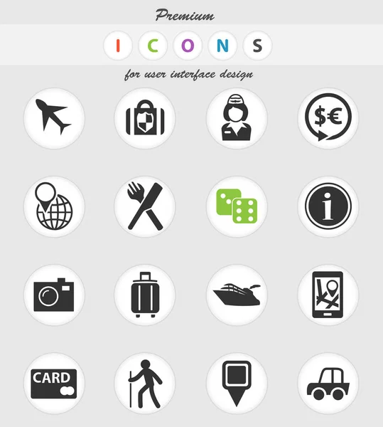 Reise-Icon gesetzt — Stockvektor