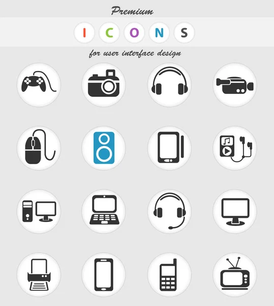 Conjunto de iconos gadget — Vector de stock