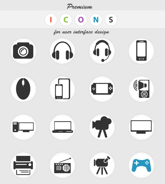 Conjunto de iconos gadget — Vector de stock