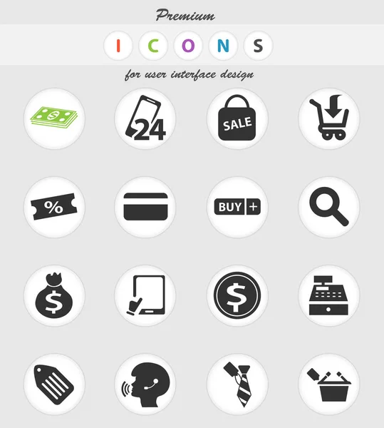 Conjunto de iconos de comercio electrónico — Vector de stock