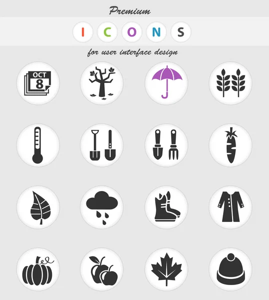 Conjunto de iconos autmn — Vector de stock
