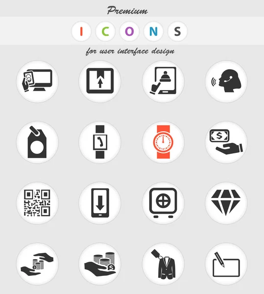 Conjunto de iconos de comercio electrónico — Vector de stock