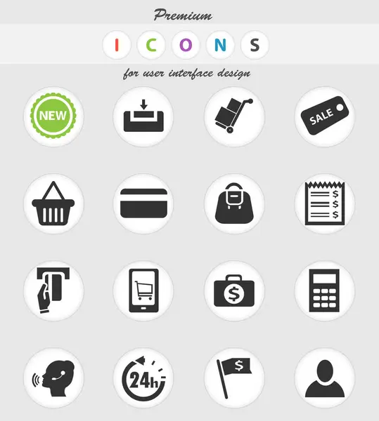 E-ticaret Icon set — Stok Vektör