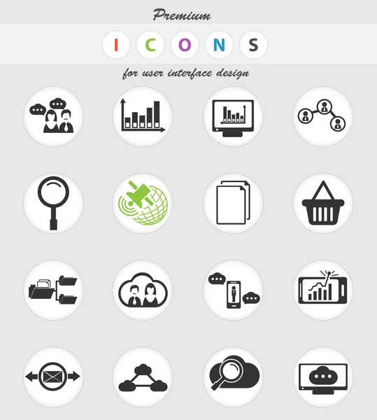 Conjunto de iconos analíticos de datos — Vector de stock