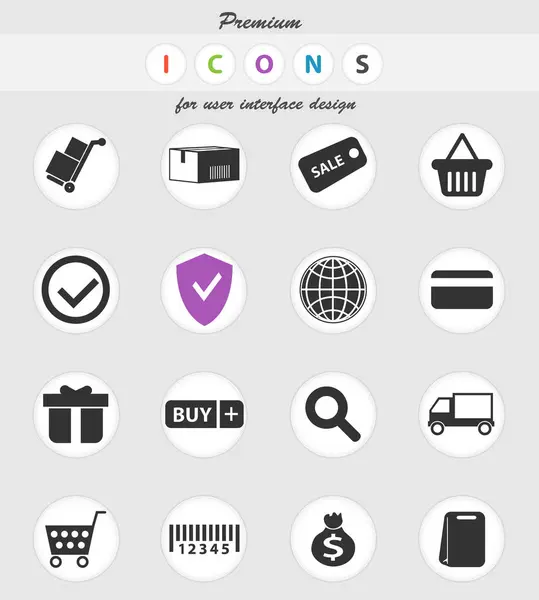 Conjunto de iconos de comercio electrónico — Vector de stock