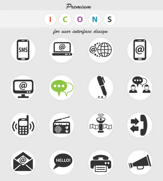 Juego de iconos de comunicación — Vector de stock