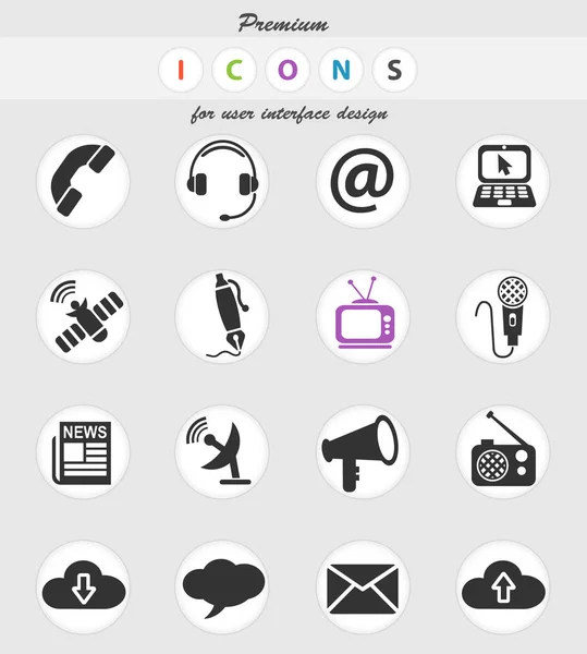Juego de iconos de comunicación — Vector de stock