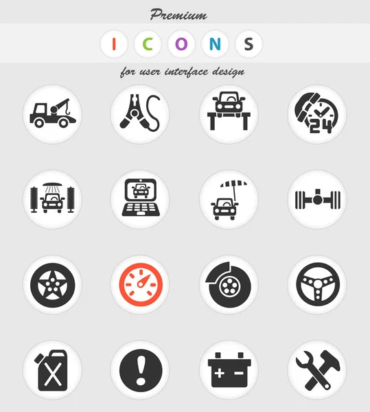 Auto service pictogram set — Stockvector