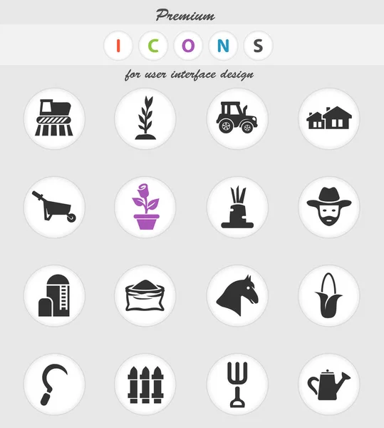 Conjunto de icono Agricultura — Vector de stock