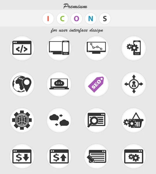 Conjunto de iconos Seo — Vector de stock