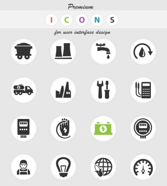 Alternatif enerji simgesi seti