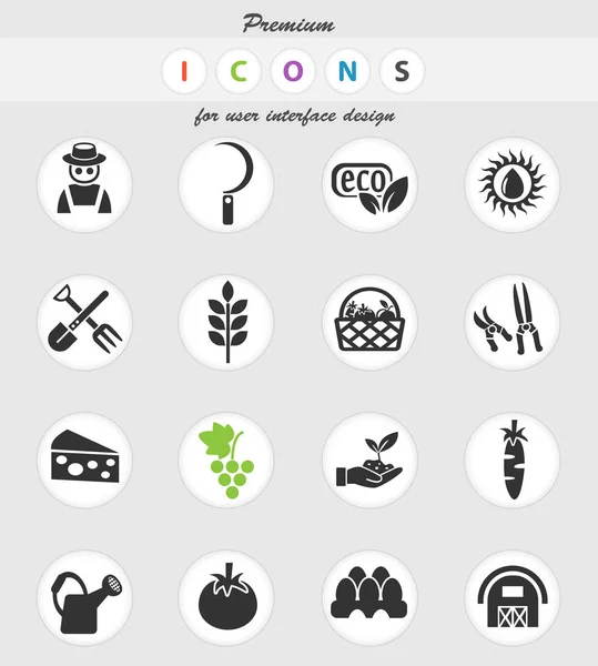 Conjunto de icono Agricultura — Vector de stock