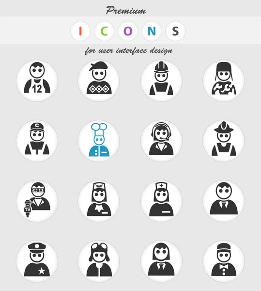 Occupation icon set — Stock Vector