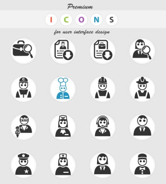 iş arama Icon set