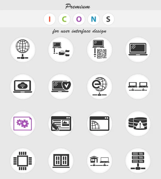Conjunto de iconos del servidor — Vector de stock