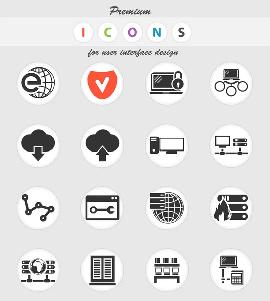 Conjunto de iconos del servidor — Vector de stock