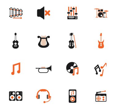 Müzik simgesi seti