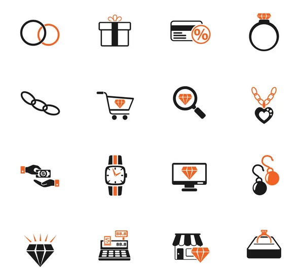 Jewerly mağaza Icon set — Stok Vektör