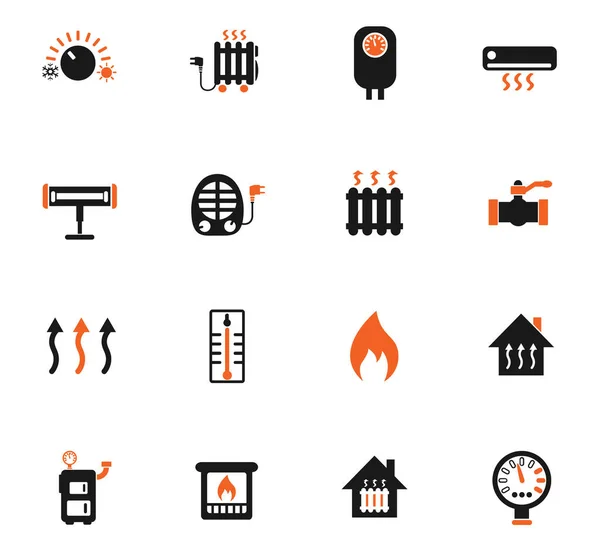 Conjunto de icono de calefacción — Archivo Imágenes Vectoriales