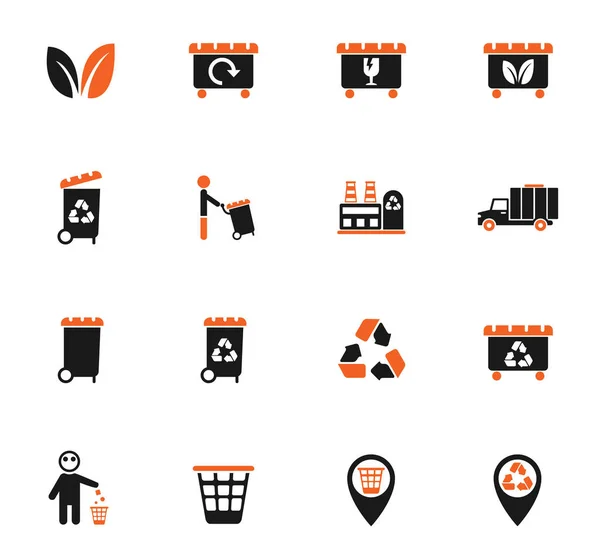 Set di icone della spazzatura — Vettoriale Stock