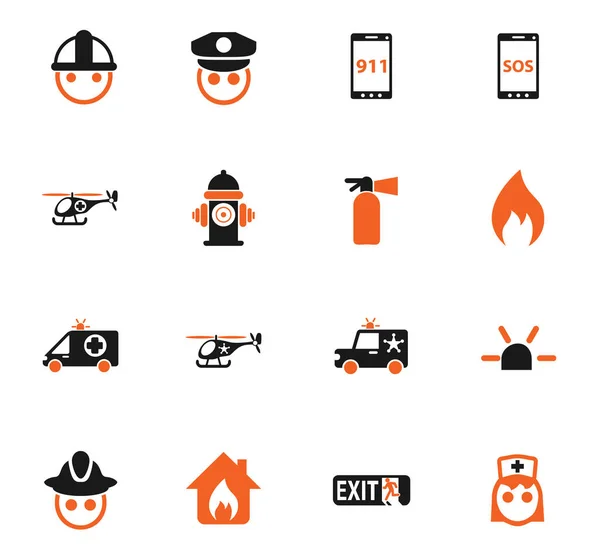 Emergency icon set — Stock Vector