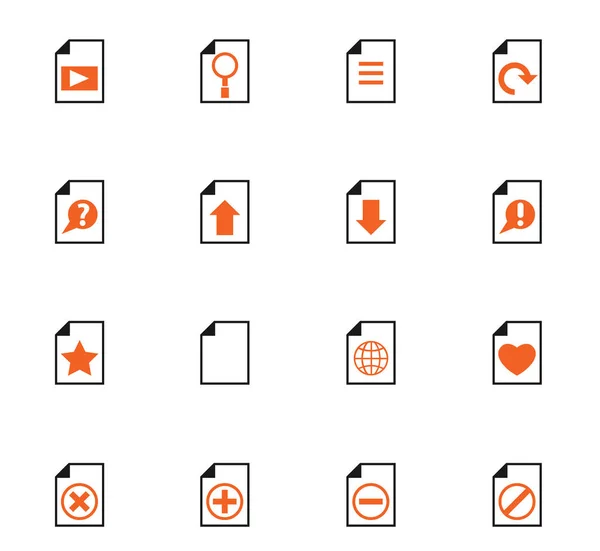 Набор значков документа — стоковый вектор