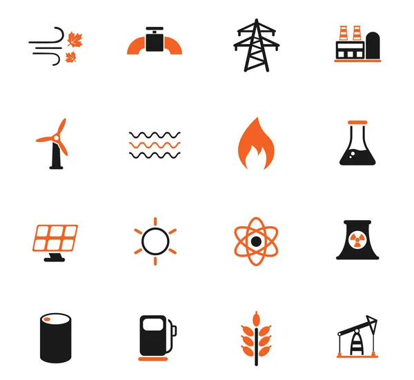 Conjunto de ícones de geração de energia —  Vetores de Stock
