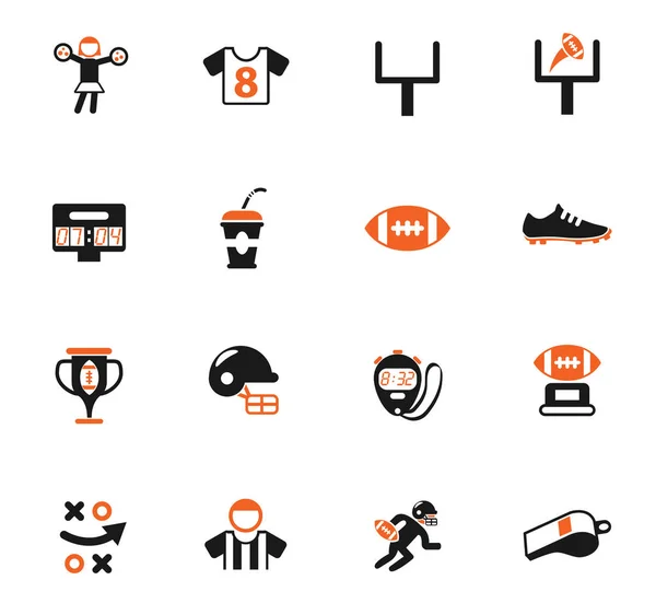 SET D'ICON DE FOOTBALL AMÉRICAIN — Image vectorielle