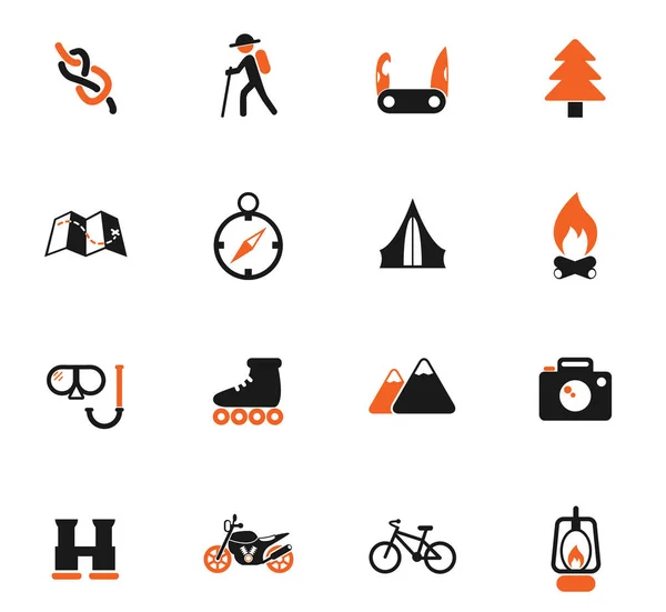 Active recreation icon set — Stock Vector