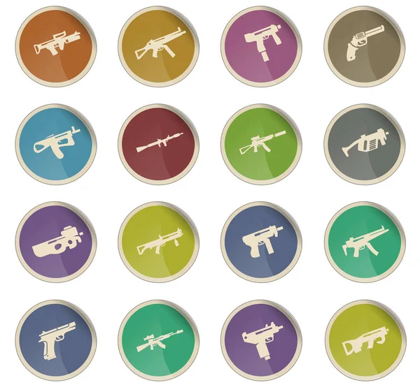 Weapon icon set — Stock Vector