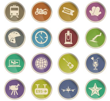 seyahat simgesi seti