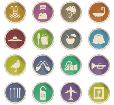 seyahat simgesi seti