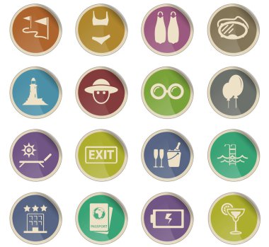 seyahat simgesi seti