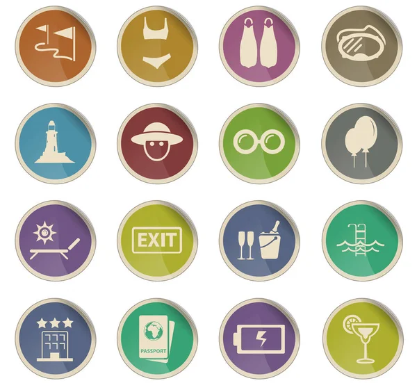 seyahat simgesi seti